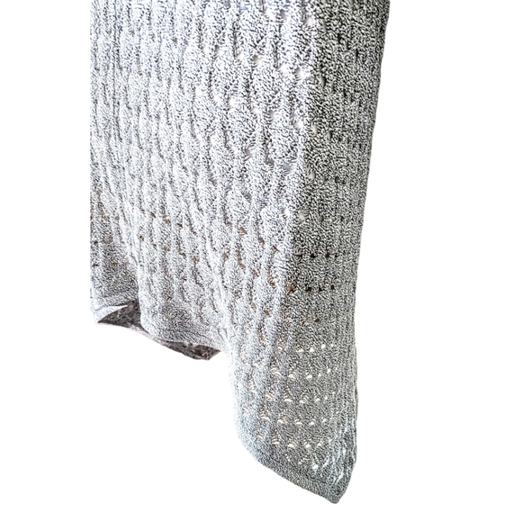 🍁 Est 1946 Silvery Gray Open Knit Cardigan Size 18/20 - Picture 8 of 11